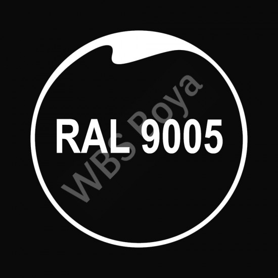 Endüstriyel Boya - Parlak Siyah (Ral 9005) - 2,5 Kg.